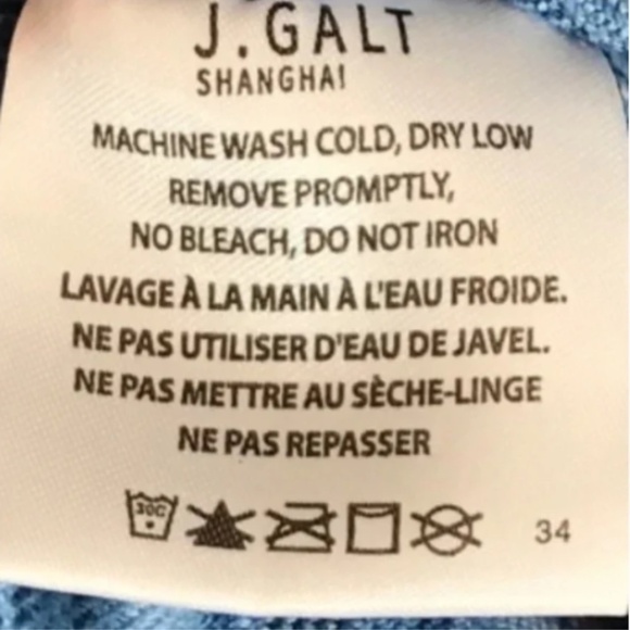 Women’s J Galt Blue Plaid Cropped Button Down - Picture 9 of 9